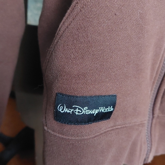 Vintage Walt Disney World Chocolate Brown Hoodie. Youth Size M - Picture 2 of 13